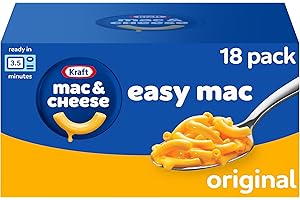 Kraft Easy Mac Original Macaroni and Cheese Dinner 18 Microwaveable Single Serve Packs