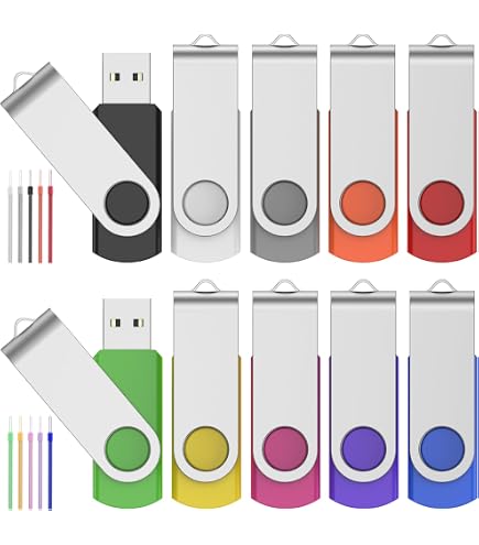 Uflatek 5 Chiavette USB 2GB A Bracciale – PenDrive Colori Assortiti In Silicone, USB 2.0 Portatile Per Dati, Foto E Musica, Idea Regalo