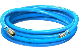 AUPROTEC 1 m tryckluftsslang set inuti Ø 9 mm säkerhets PVC-slang mässing snabbkoppling