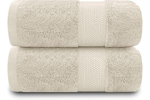 GC GAVENO CAVAILIA Toallas de baño de 700 g/m², Paquete de 2 Toallas de baño Grandes, Juego de algodón Egipcio, Toallas de Secado rápido, Toallas de Tacto Suave, Crema, 90 x 140 cm