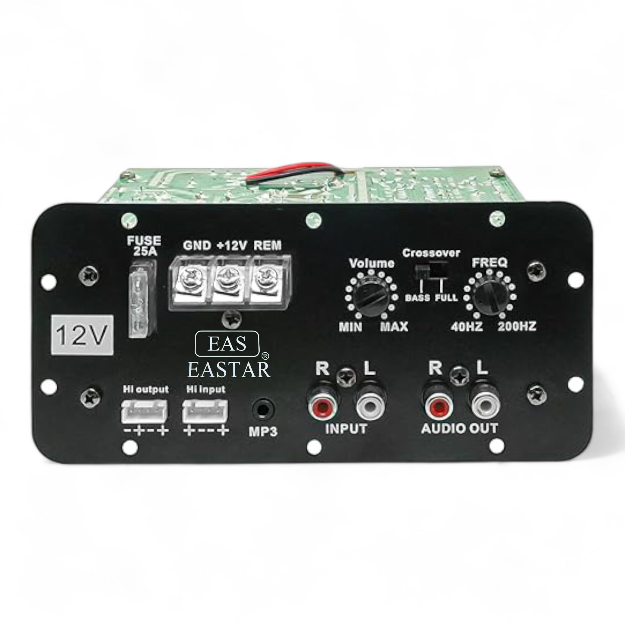 Eastar 12V Dual Channel 120W Car Multi Channel Amplifier Stereo Power Mono Amp Audio, Bass Sub Woofer Kit, Monoblock, Class AB, Mosfet Power Supply