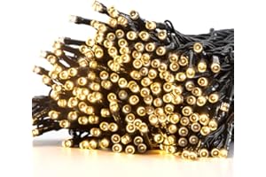 Avoalre Luci di Natale con Batteria 300 LEDs 40M, Catena Luminosa 8 Modalità Impermeabile IP44, Stringa per Decorazione Interna Esterna Giardino, Camera Festa Nozze Compleanno - Bianco Caldo