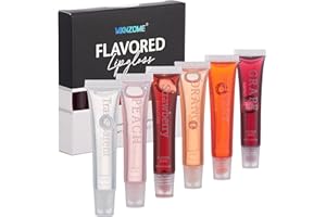 Lip Oil, MKNZOME 6 Pièces Huile a Levre Hydratant Gloss Transparent Gloss Brillant a Levre Maquillage Cadeaux pour Femmes Gilrs Soins des Lèvres Réparateur et Maquillage des Lèvres