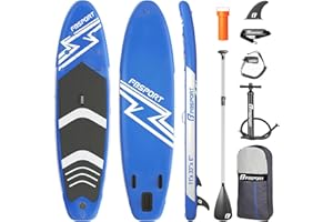 FBSPORT Tablero Sup Inflable, Stand Up Paddle Board, Tablero Vertical Inflable para Remo Vertical de 15cm de Espesor, Kit deTablero de Surf con Remo Sup de Aluminio Ajustable + Bomba