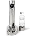 MonTen Soda Sparkling Water Maker - Polished Steel Carbonated Water Machine - Includes 900ML Reusable Water Bottle - Made with Premium Stainless Steel, Compatible with Screw-In Sodastream CO2 Cylinder
