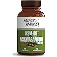 MUST HAVE! Ashwagandha KSM-66 (1000 mg) | Extra Strength & Power | Stress Relief | Natural Vitality Booster | Pure KSM-66 Ashwagandha | 60 Veg Capsules