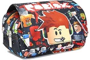 FYFLYMT Trousse R-oblox Fille,Grande Trousse R-oblox,Anime R-oblox Pencil Case,R-oblox Trousse Double Compartimentpour Enfants Fournitures Scolaires Cadeau