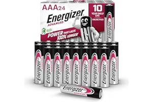Energizer Advanced - Piles AAA (Lot de 24) Alcaline 1,5V - Haute Performance - Télécommandes, Jouets et Électroniques - Made in EU - Emballage 0% Plastique - Conservation 10 Ans [Exclusivité Amazon]