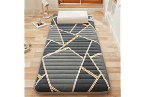 WYJHNL Colchón Tatami Alfombra Japonesa Colchón Plegable Estudiantes Colchón Futón Suave y Grueso para Dormitorio Estudiantes, Hogar, Cama, Almohadilla Dormir de Invitados,A,90x190cm(35x75inch)