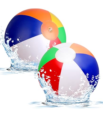 BBTO 5 Pcs Ballons de Plage Gonflables 60 cm Ballon de Natation, balles de plage