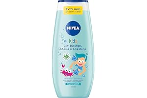 ‎NIVEA MEN NIVEA KIDS 3in1 Duschgel, Shampoo & Spülung, Pflege und Reinigung für Kids mit magischem Apfelduft, extra milde, seifenfreie Haar- und Hautpflege für Kinder (250 ml)