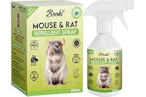 Boohl Premium Mouse Repellent Spray, Rat Repellent Spray Indoor - Natural Peppermint Oil Rodent Repellent, Mouse Spray & Rat Spray Mint Extract with Pleasant Scent- Non Toxic- 250 ml