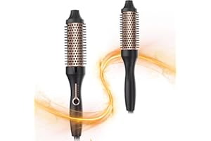 MOGAWAVE Thermal Brush 38mm, Spazzola Termica per Capelli 120-200 ℃, Spazzola Calda Produce Volume Radicale e Ricci Sciolti, Ferro Arricciacapelli, Spazzola Volumizzante, 100-240V Doppia Tensione