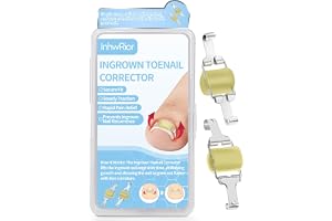 Inåtväxande nagelkorrigering - duschtät klämma med säker fastsättning - medicinskt rostfritt stål och naturgummi (Storlek L: 21 mm till 23 mm tånagel längd)