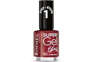 Rimmel London Super Żelowy lakier do paznokci, 044 Rock N Sparkle, 12 ml, opakowanie może się różnić