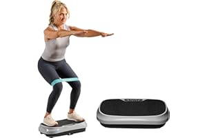 Lifepro Waver Mini Vibration Plate - Whole Body Vibration Platform Exercise Machine - Home & Travel Workout Equipment for Weight Loss, Toning & Wellness - Max User Weight 260lbs (White)