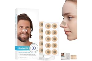 LYOVEU 30pcs Intake Breathing,Intake Breathing Magnetic Clip,intake Breathing Nasal Strip Anti-snoring Sleep Nasal Strips,Intake Breathing Nasal Dilators Magnetic Starter Kit,Sleep Clips for Nose for Snoring