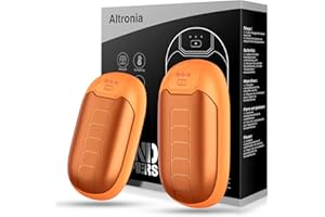 ALTRONIA Scaldamani ricaricabile, magnetico, elettrico, 7 ore, 3 livelli di calore fino a 56 °C, ricarica USB-C, per Raynauds, golf, sport all'aria aperta, regali tecnici per lui e lei