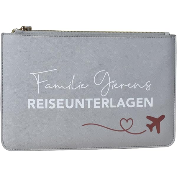 Ringelsuse Aufbewahrung Reiseunterlagen Reisedokumente Organizer Hülle Tasche A4 Blau Weiß Kariert Baumwolle Fashion