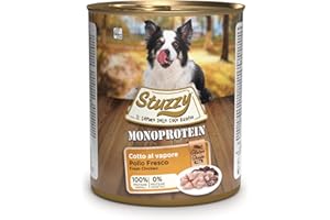 Stuzzy, Mokra karma dla dorosłych psów, smak kurczaka, preparat monoproteinowy w pasztecie - łącznie 4,8 kg (6 puszek x 800 gr)