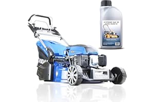 HYUNDAI POWER PRODUCTS Hyundai 21"/53cm 196cc Petrol Lawnmower, Self propelled Roller Lawnmower with 5 Cutting Heights, Large 70L Collection Bag, Foldable Handles & 3 Year Warranty