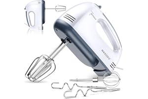 WADODO 200W Electric Hand Mixer, 7-Speeds Small Handheld Mixer with 304 Stainless Steel Beaters, Dough Hooks & Whisk Attachment, Portable Food KitchenMixer for Baking Cake Cookies Cream