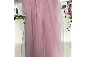 DUORIES Tela de tul suave de 3 m x 160 cm, tela de tul para coser, tela de malla decorativa para arbor, boda, cortina de arco para bodas, decoración a mano, para ceremonias, fiestas, color rosa viejo