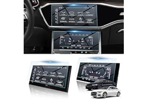 BIBIBO A*UDI A6 A7 Protector de Pantalla de navegación, 2 Protectores de Pantalla para A*UDI A6 / A7 C8 2019-2023, Protector de Pantalla de Vidrio Templado 9H, Protectores de Pantalla del navegador.