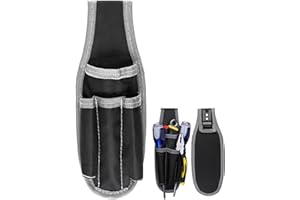 PETGLIMMER Multi-Usages Ceinture à Outils, Professionnelle Petite Sacoche à Ceinture, Sac de D'électricien, Travail Homme Pochette à Outils Organisateu pour Technicien, Constructeur, Technicien de Maintenance