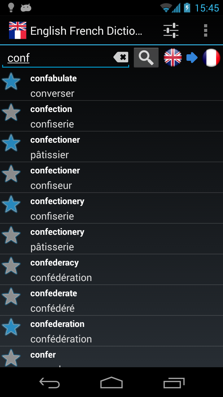 Dictionnaire AnglaisFrançais horsligne Amazon.fr Appstore pour Android