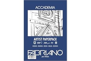 Unbekannt Fabriano Drawing Pad, Cotton, White, 21 x 29.7 x 0.5 cm