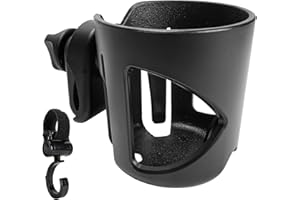 LIPJISL Getränkehalter für Kinderwagen Buggy Zubehör Universal Kinderwagenzubehör Cup Holder Baby Flaschenhalter mit Haken für Reise Einkaufen Kinderwagen