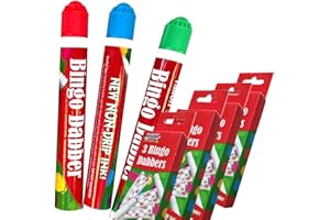 ZEBTON Bingo Dabbers (paquete de 12), marcadores Dauber de colores mixtos (12)