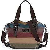 Coofit Sac a Main Femme Sacs fourre Tout Femme Sacs portés épaule en Toile (Multicolore)
