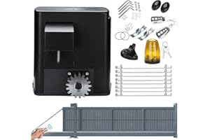 SWANEW 280W Motores Puertas Correderas, con 2 Control remoto Inteligente Puerta Corredera Para Puertas De Hasta 12M Y 600Kg, Motor de Puerta Corredera para Puerta de Jardín, Garaje