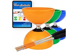 Juggle Dream Carousel Diabolo Jongleringsset – trippel kullager axel – med aluminiumhandpinnar och online inlärningsvideo – jonglering