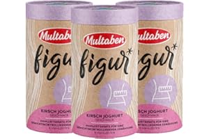 Multaben Diät Shake – proteinreicher Abnehm Shake für eine Eiweiß Diät – Kirsch-Joghurt-Geschmack mit Vitaminen und Mineralstoffen – sättigender Diät Drink als hochwertiger Nahrungsersatz - 3 x 440 g