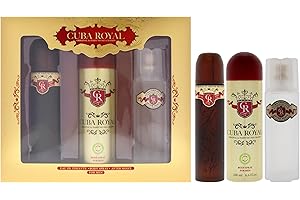 Cuba Cuba Royal For Men 3 Pc Gift Set 3.3oz EDT Spray, 6.7oz Body Spray, 3.3oz After Shave