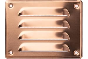 LIRAST 140x105mm / 5x4 inch Metal Ventilation Grille - Copper Air Vent Cover with Insect Mesh