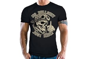 Gasoline Bandit Biker Racer T-shirt de moto avec inscription « Old School Gentleman »
