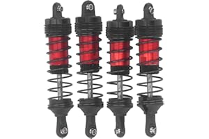 Culnflun Amortiguador de Impacto Delantero y Trasero de aleación de Aluminio RC para Coche de Carreras LC 1/14 1/16 (Red)