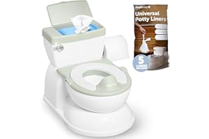 JOOL BABY PRODUCTS Real Feel Potty with Wipes Storage, Transition Seat & Disposable Liners - Realistic Toilet - Easy to Clean & Assemble - Jool Baby (Sage)