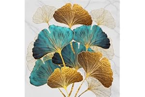 YHESEN (40x40cm 5D DIY diamante pintura, pintura digital de diamantes, kit de arte de diamantes de imitación, decoración de la pared del hogar, pasatiempo para adultos y niños (Ginkgo biloba