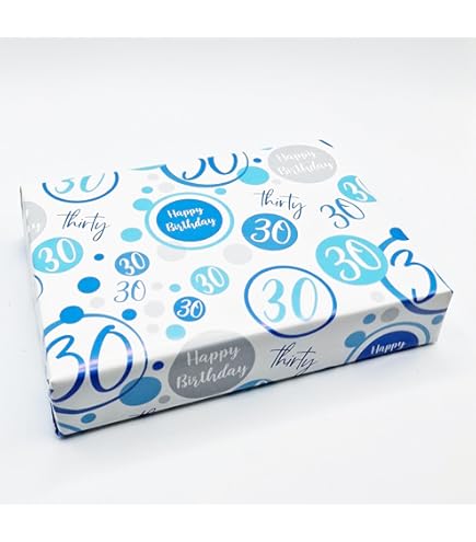 2 Hojas 2 Etiquetas De Regalo Para 18 Cumpleaños, Papel De Regalo Azul Para Hombre (AWP