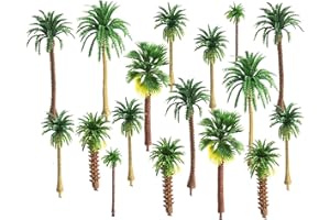 LZYKJGS 30 Pièces ModèLe Cocotier, Mini en Plastique Palmier, ModèLe De Miniature Paysage, Arbres Modèles en Plastique, Arbre Maquette, Arbres D'Architecture pour DIY Paysage Landscape