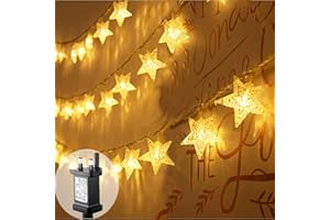 FANSIR Plug in LED String Lights, 100 LED Star Fairy Lights 33 feet 8 Modes Wire Lights Mains Powered Dissemble Firefly String Lights for Bedroom Wedding Party Indoor Outdoor Decoration (Warm White)