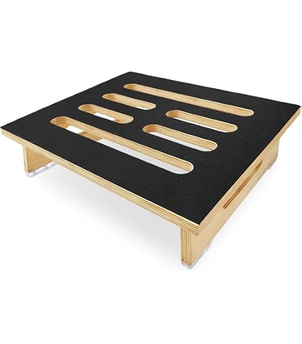 Marchepied En Bois Naturel - Charge Max 200 Kg - Dimensions 40x32x10 Cm - Revêtement Caoutchouc Antidérapant - Pour Camping-car, Caravane, Maison