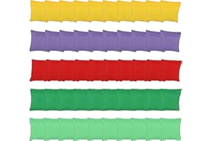 VIDETOL 50 Pcs Small Bean Bags, Colorful Kids Bean Bags for Throwing, Soft Beanbag Throwing for Hand Toss Party Game, Fun Sports Outdoor and PE School Events, 2.7 x 2.7 Inch