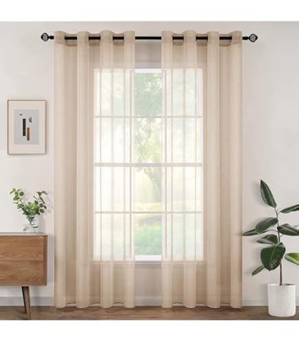 Tende Moderne FYJS - 2 Pezzi, 60x240cm, Marrone, Per Cucina, Balcone, Soggiorno - Foto 11