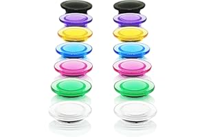 PYJLBX Imanes Nevera, 14 Piezas 7 Colores Imanes Potentes Imanes Pizarra Magnetica, Imanes Pequeños Iman Potente Magnets Transparente, Mini Redondos Imanes para Pizarra Magnetica, Frigoríficos, Mapa